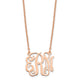 Sterling Silver/Rose-plated Small Monogram Necklace, 18 x 18mm