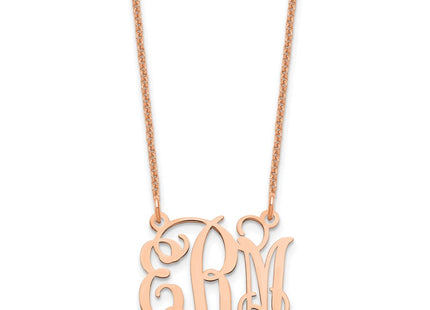 14k Rose Gold Small Monogram Necklace (Style XNA528R)