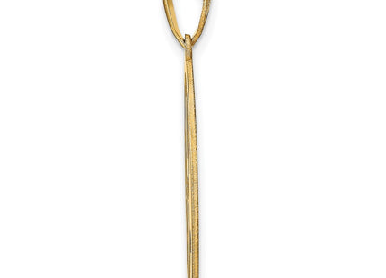 14K Yellow Gold Round Cut-out Monogram Pendant, 28 x 25mm