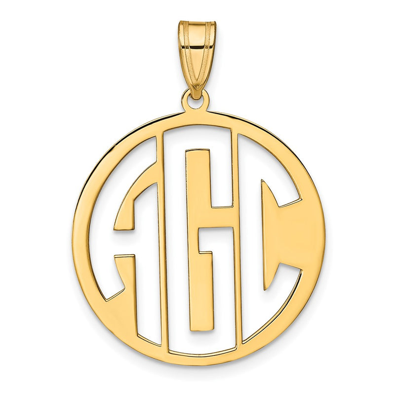 Sterling silver monogram pendant