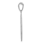 14K White Gold Round Cut-out Monogram Pendant, 28 x 25mm view