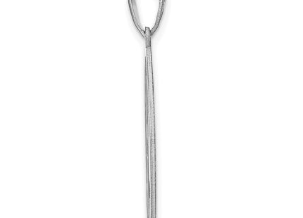 Sterling silver monogram pendant, alternate view