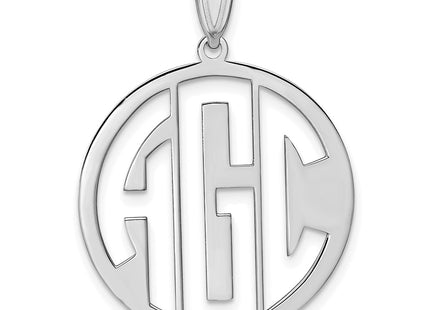 Sterling silver monogram pendant