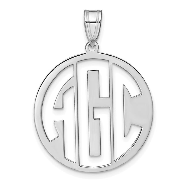 Sterling silver monogram pendant