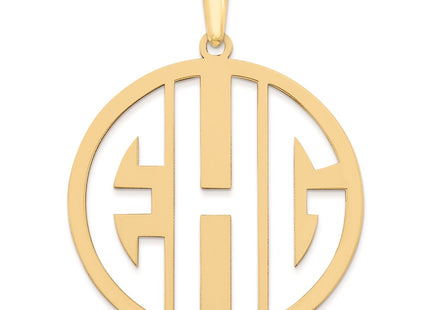 14K yellow gold monogram pendant