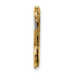 10k Yellow Gold and Rhodium 3D Diamond with Hearts Name Plate view 4