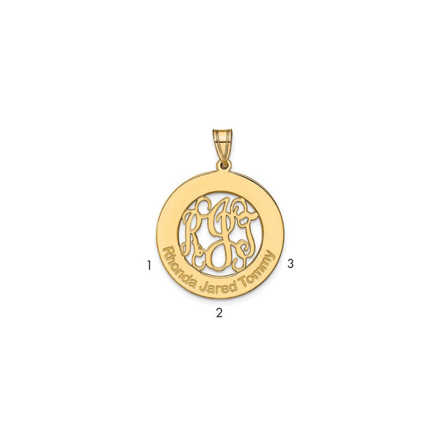 SS/Gold Plated Pendants Style XNA530GP - Classique Jewelry Inc.