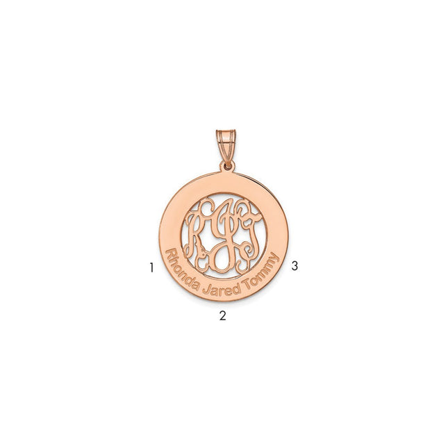 14k Rose Gold Pendants Style XNA530R - Classique Jewelry Inc.