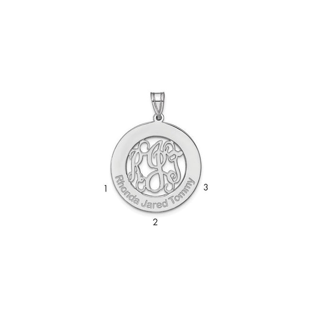 14k White Gold Pendants Style XNA530W - Classique Jewelry Inc.