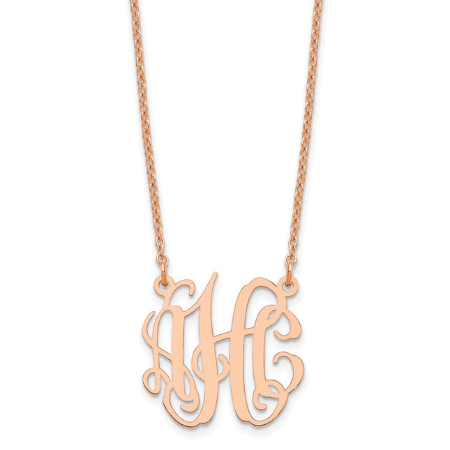 Sterling silver monogram necklace
