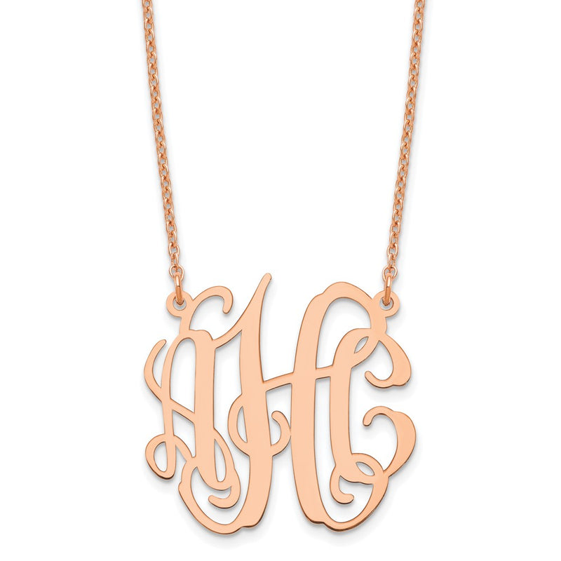 Sterling silver monogram necklace