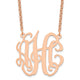 14K Rose Gold Small Monogram Necklace, 18 x 25mm