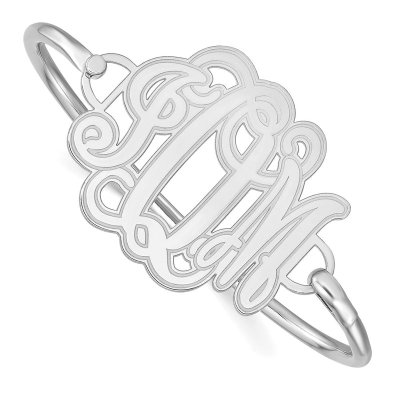 Sterling silver monogram bangle