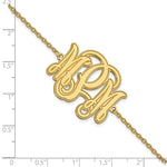 Sterling Silver/Gold-plated Etched Monogram Bracelet view