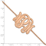 Sterling Silver/Rose-plated Etched Monogram Bracelet view
