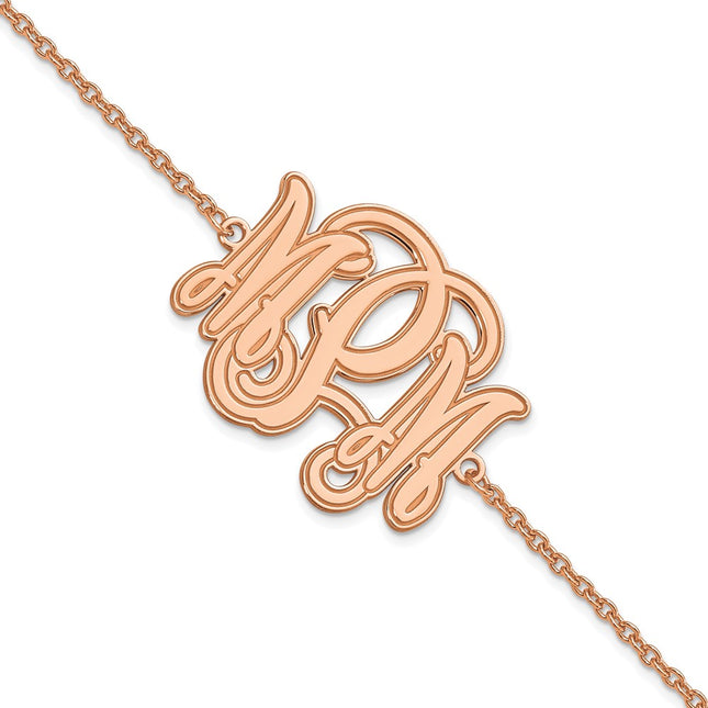 Sterling silver monogram bracelet