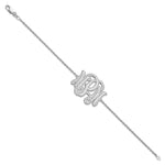 Sterling Silver/Rhodium-plated Etched Monogram Bracelet view