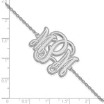 Sterling Silver/Rhodium-plated Etched Monogram Bracelet view