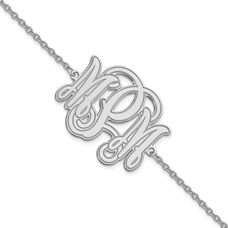 Sterling silver monogram bracelet
