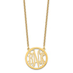 Sterling Silver/Gold-plated Round Monogram Necklace view