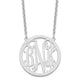 Sterling Silver/Rhodium-plated Large Round Monogram Necklace