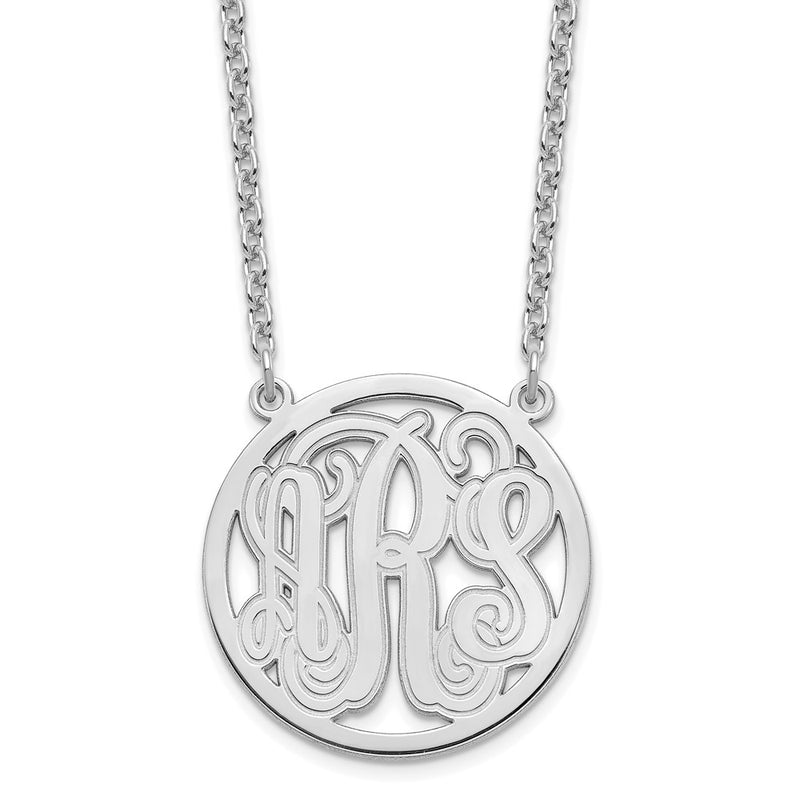 Sterling silver monogram necklace