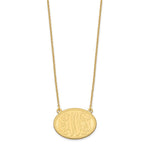 Sterling Silver/Gold-plated Brushed Monogram Necklace view