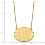 Sterling Silver/Gold-plated Brushed Monogram Necklace view