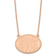 Sterling Silver/Rose-plated Brushed Monogram Necklace
