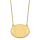 14K Yellow Gold Brushed Monogram Necklace