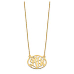 Sterling Silver/Gold-plated Oval Monogram Necklace view