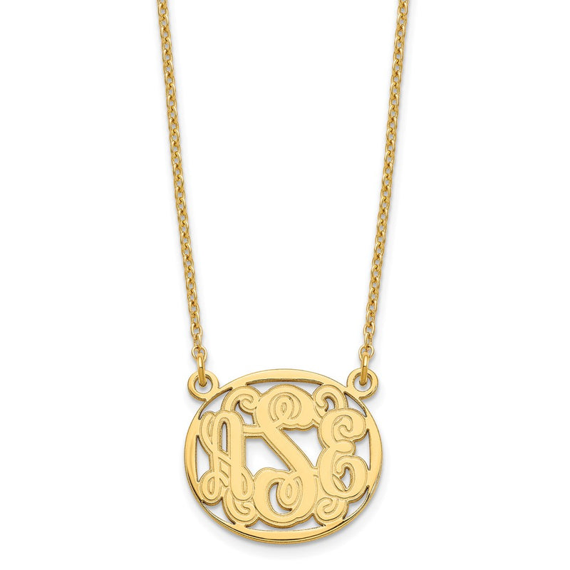 Sterling silver monogram necklace