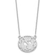 10K White Gold Etched Monogram Necklace with Customizable Pendant Shape