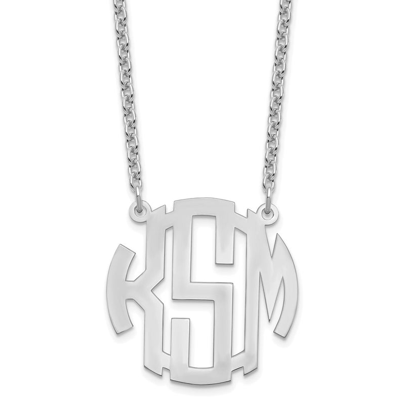 Sterling silver monogram necklace