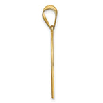 14K Yellow Gold Round Block Letter Monogram Pendant view