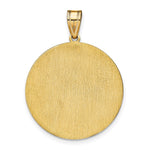 14K Yellow Gold Round Block Letter Monogram Pendant view