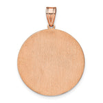 14K Rose Gold Round Block Letter Monogram Pendant view