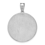 14K White Gold Round Block Letter Monogram Pendant view