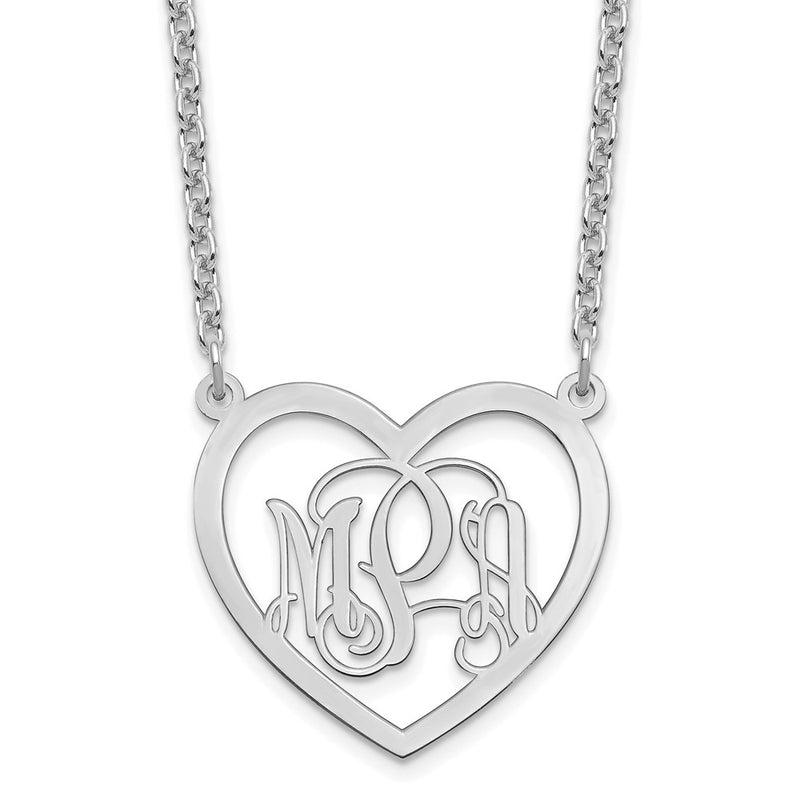 Sterling silver monogram necklace