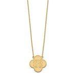 Sterling Silver/Gold-plated Clover Monogram Necklace view