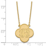 Sterling Silver/Gold-plated Clover Monogram Necklace view