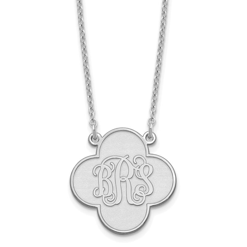 Sterling silver clover necklace