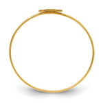 Sterling Silver/Gold-plated Clover Monogram Slip on Bangle view