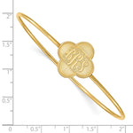 Sterling Silver/Gold-plated Clover Monogram Slip on Bangle view