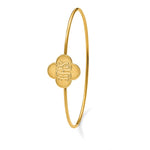 Sterling Silver/Gold-plated Clover Monogram Slip on Bangle view