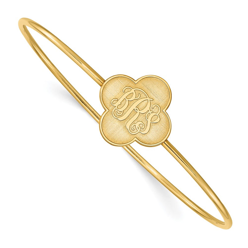 Sterling silver clover bangle