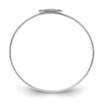Sterling Silver/Rhodium-plated Clover Monogram Slip on Bangle view 2