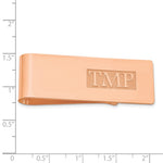 Sterling Silver/Rose-plated Raised Letter Monogram Money Clip view
