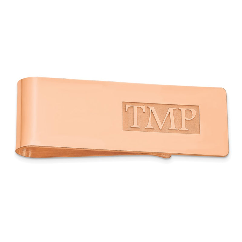 Sterling silver monogram money clip