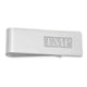 Sterling Silver/Rhodium-plated Raised Letter Monogram Money Clip